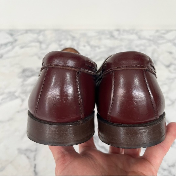 GH Bass Weejuns Classic Brown/Burgandy Leather Tassel Loafers Mens 10 D - Picture 7 of 11
